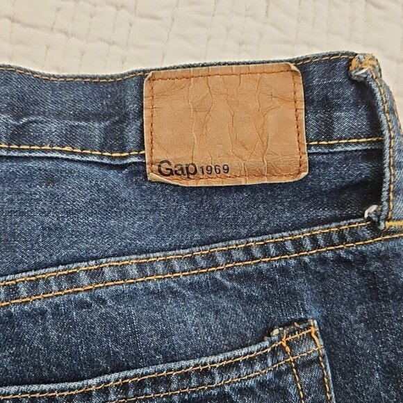Gap 1969 Jeans Men's 40x30 Medium Wash Stretch Denim Straight Leg EUC Denimcore - Picture 5 of 16